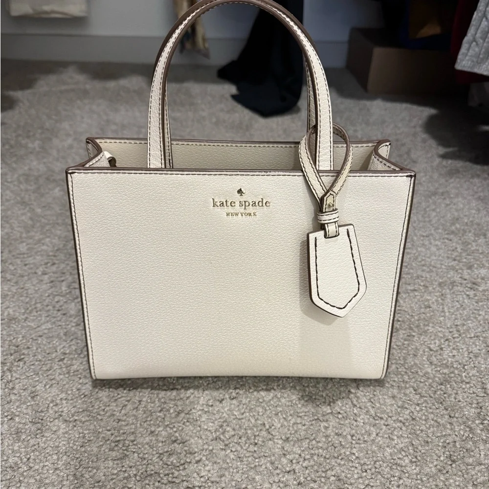Kate Spade Cream Satchel with Tan Trim - Picture 1 of 5